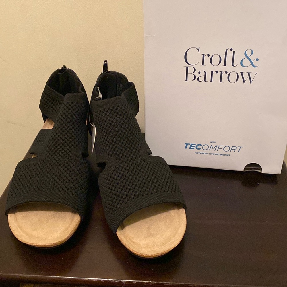 Croft & Barrow Black Rosiee Woman Sandals